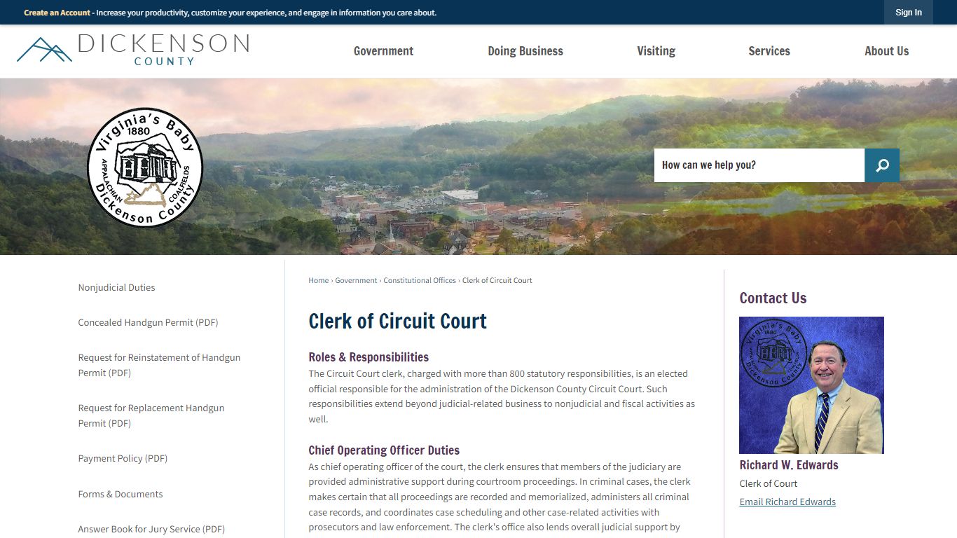 Clerk of Circuit Court | Dickenson County, VA - Official Website