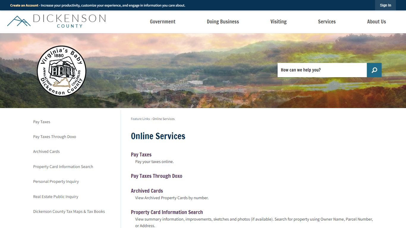 Online Services | Dickenson County, VA - Official Website